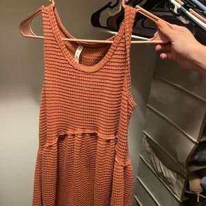 mts Sleeveless Textured Tank Top - Terracotta